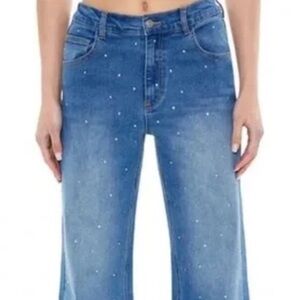 Studded Wide Leg Jeans